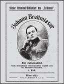 Buchumschlag “Johann Breitwieser. Ein Lebensbild” (Kraszna 1925)
