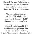 Schanis Gedicht an die Mutter, um 1905 (Kraszna 1925)